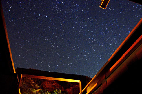 四万温泉からの星空